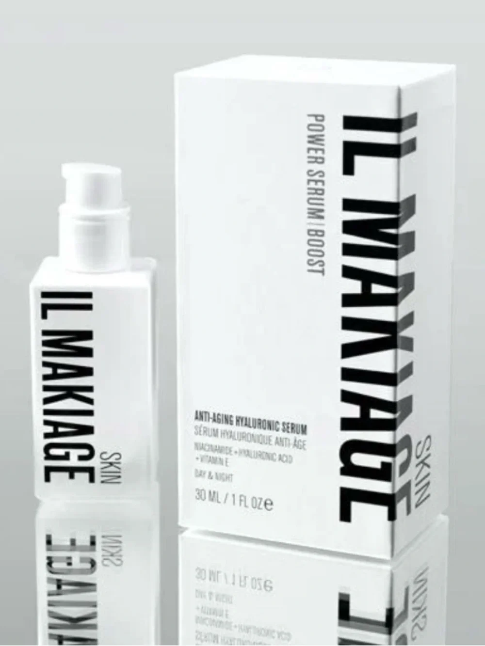 Power Serum Boost Anti-Aging Hyaluronic Serum Vitamin E Day & Night 30 ML NIB.